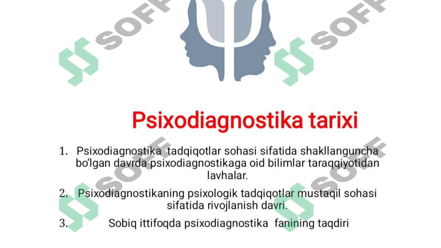 Psixodiagnostika tarixi
