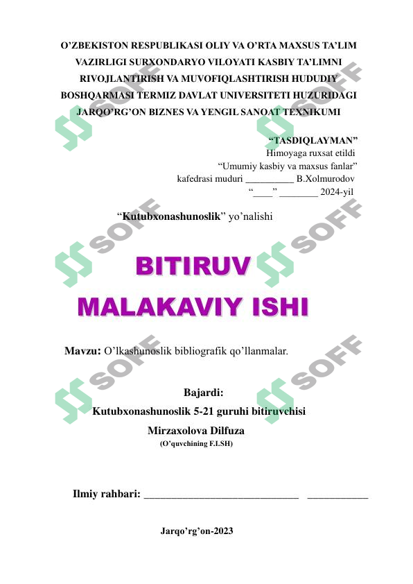 O’lkashunoslik bibliografik qo’llanmalar