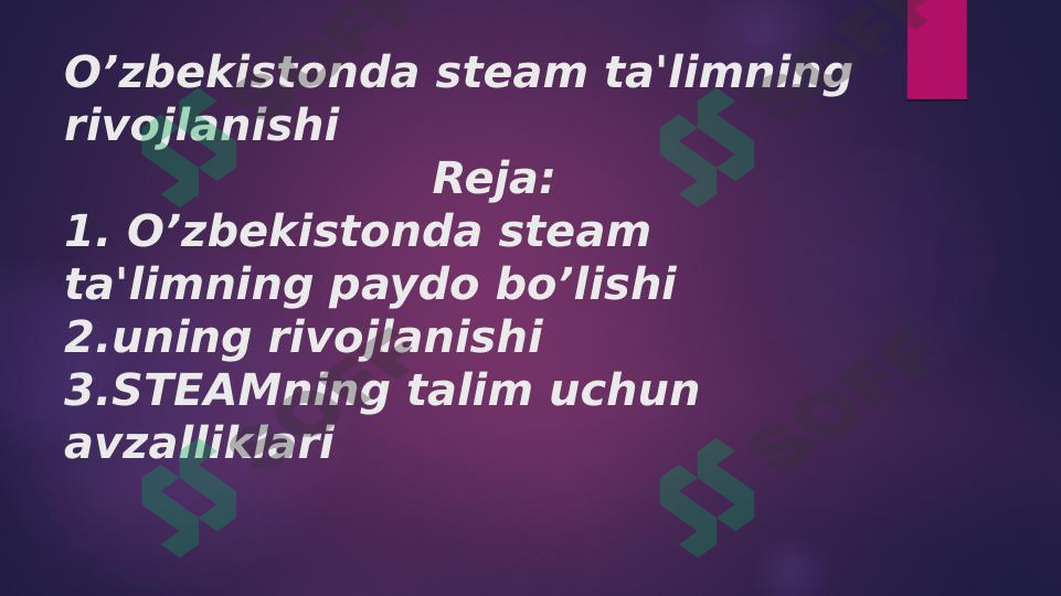 O’zbekistonda steam ta'limning rivojlanishi1