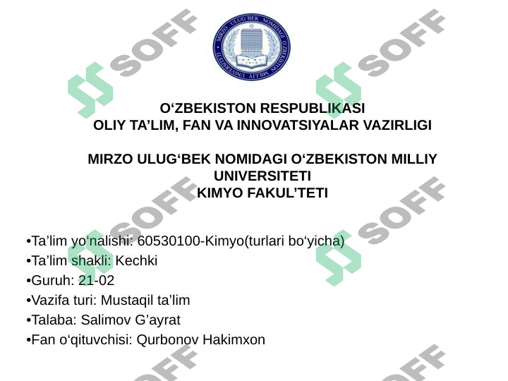 Polimerli materiallarini mustahkamligini oshirish yo’llari