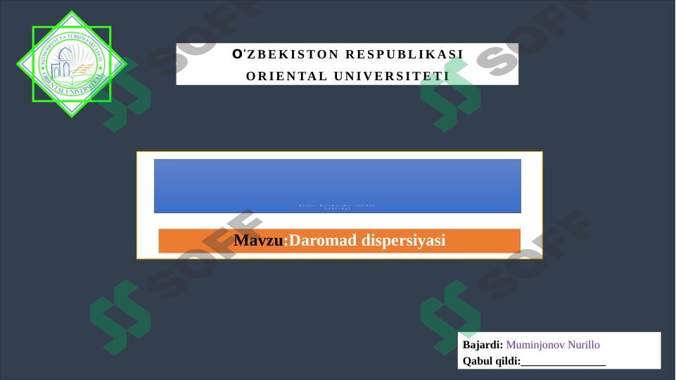 Daromat dispersiyasi
