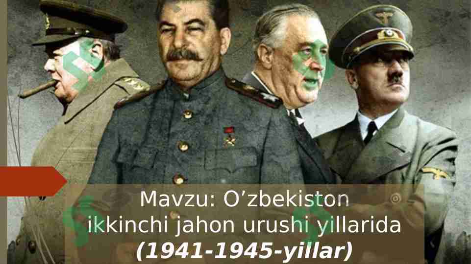 O'zbekiston ikkinchi urushi yillarida