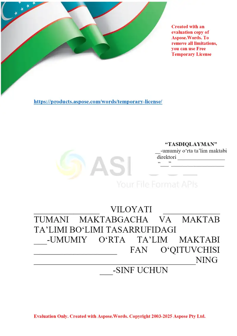 ISH REJA BETLIGI 2025-2026