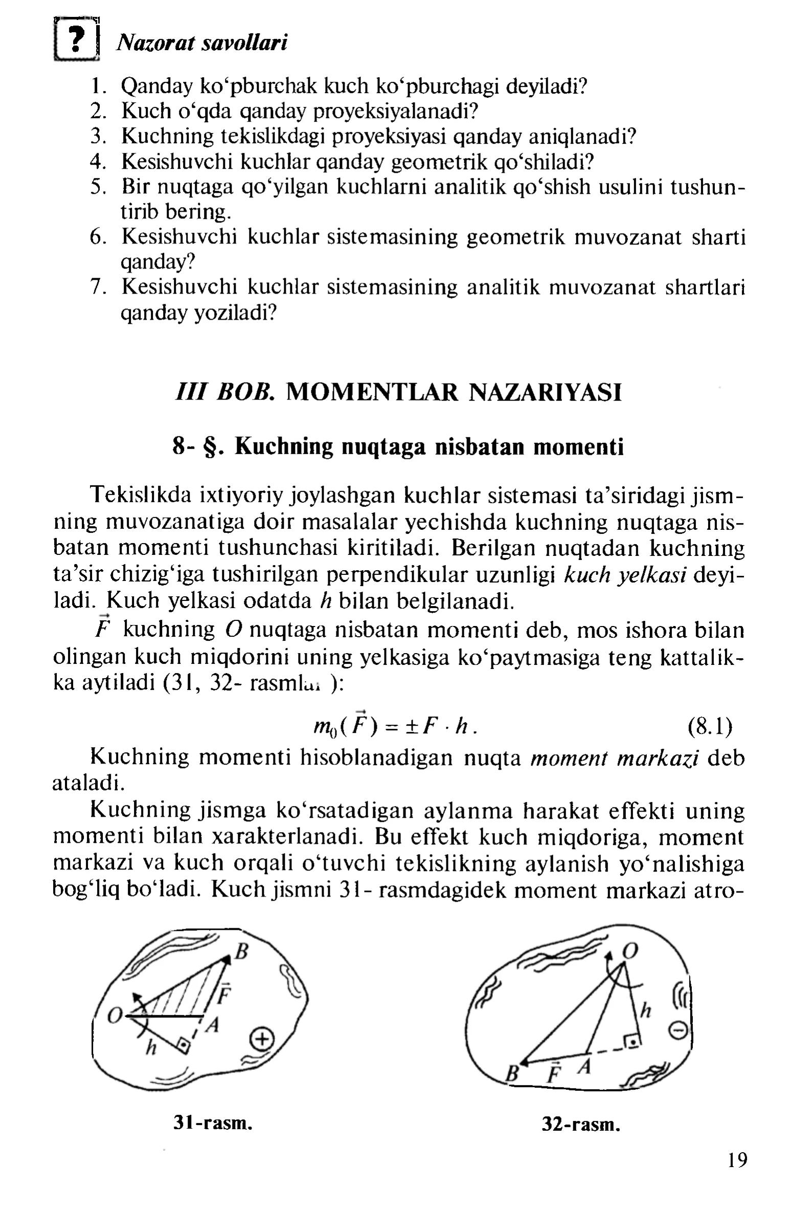 BOB. MOMENTLAR NAZARIYASI