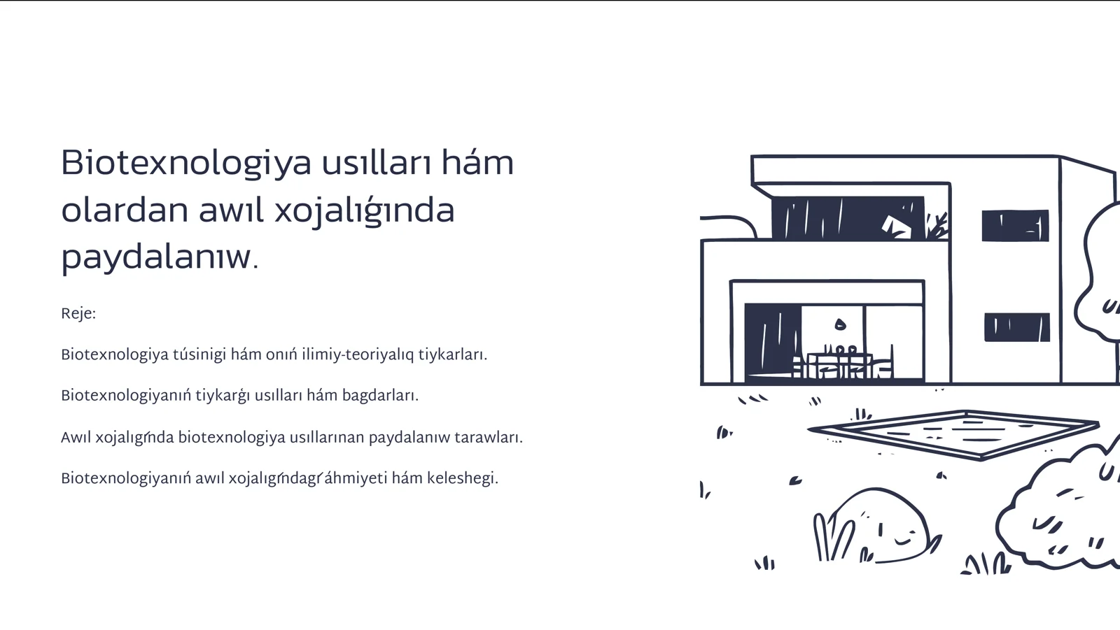 Biotexnologiya us1llar1 hám olardan aw1l xojal1gʱ1nda paydalan1w