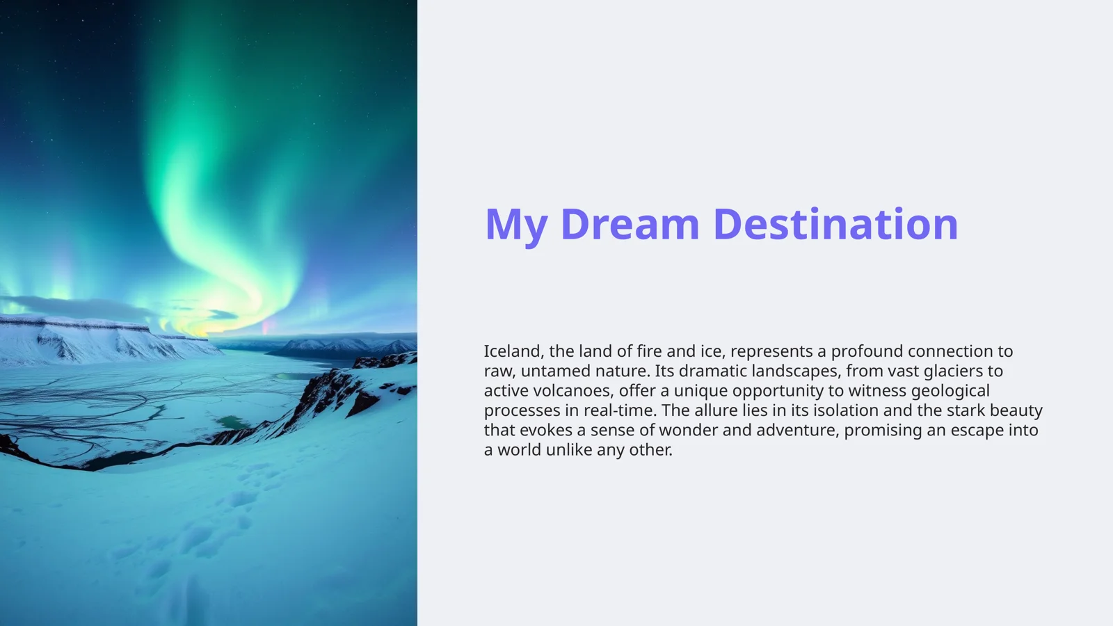 My Dream Destination
