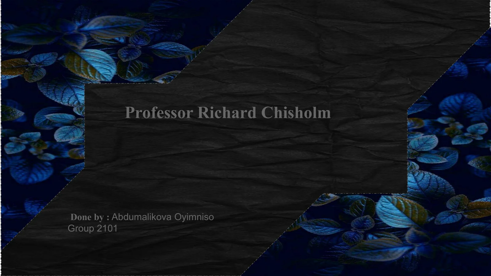 Professor Richard Chisholm AM