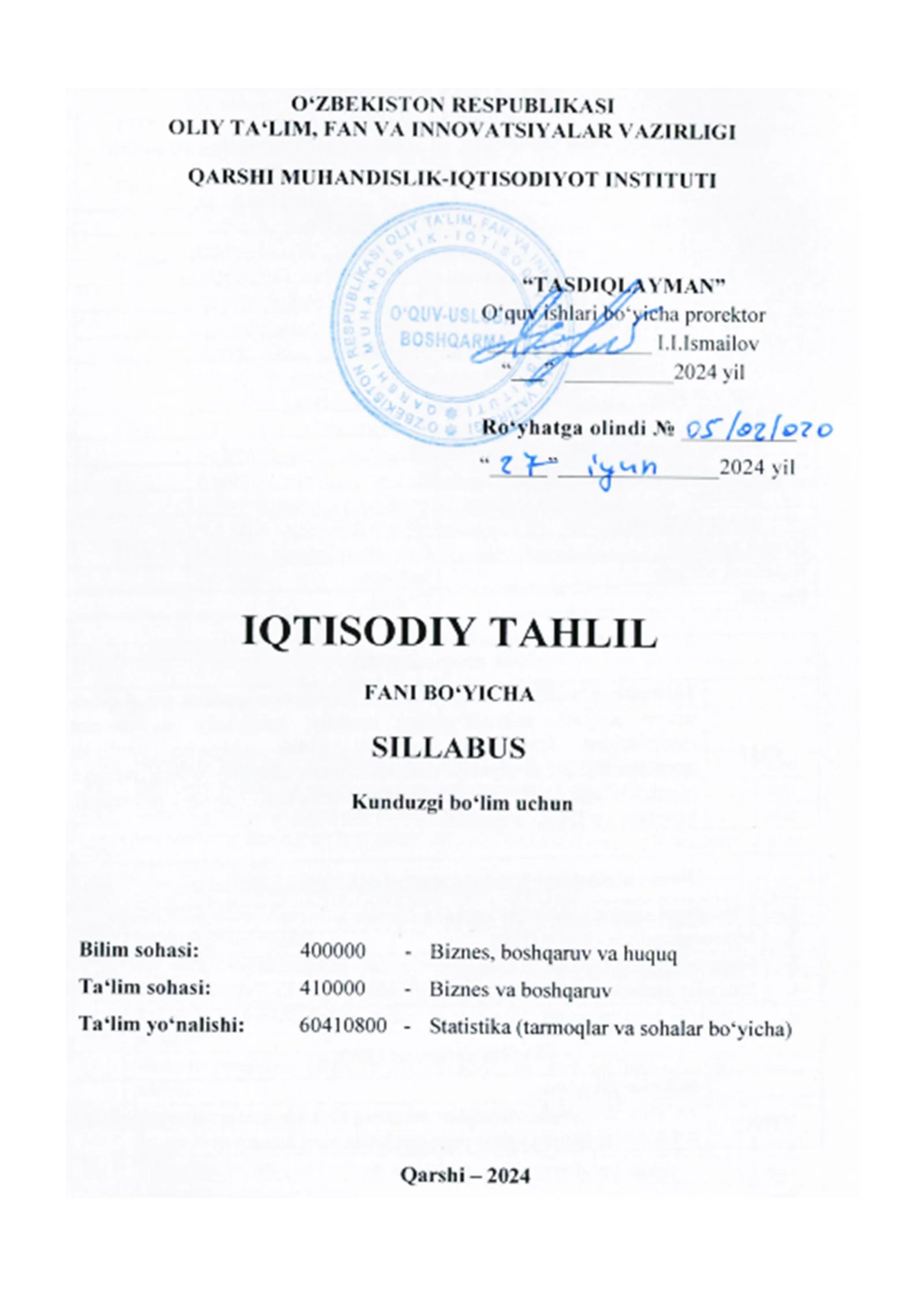 Iqtisodiy tahlil