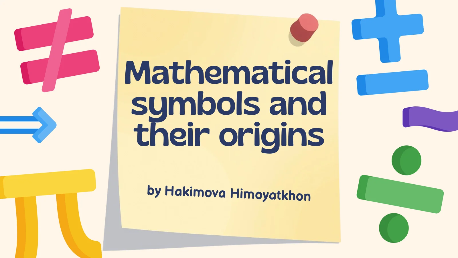 Mathematical symbols and their origins