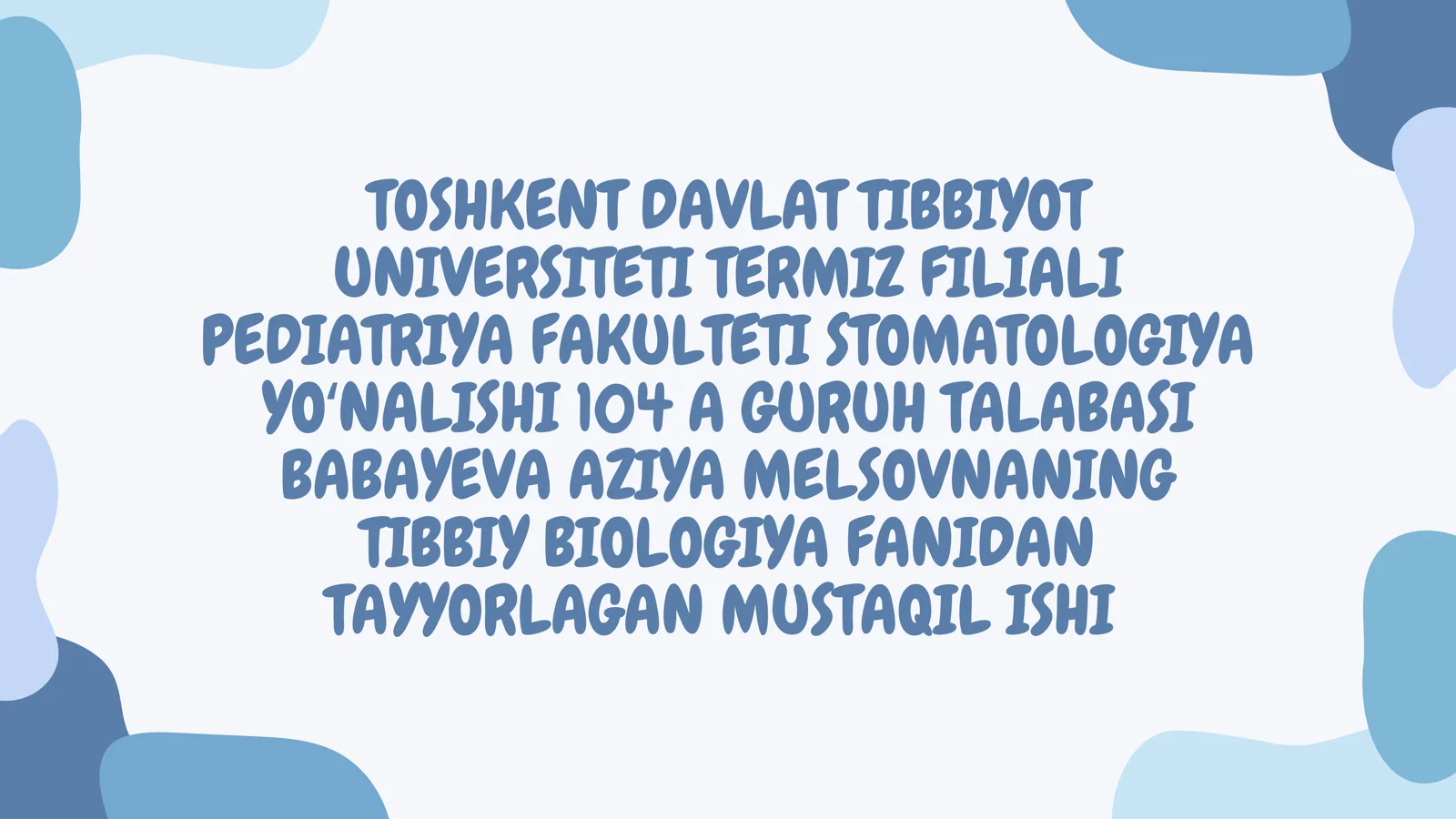 OʻZGARUVCHANLIK: SHAKLLARI, BIOLOGIK VA TIBBIY AHAMIYATI