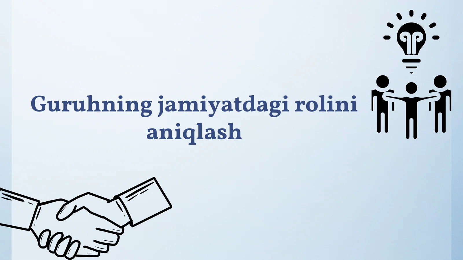 Guruhning jamiyatdagi rolini aniqlash