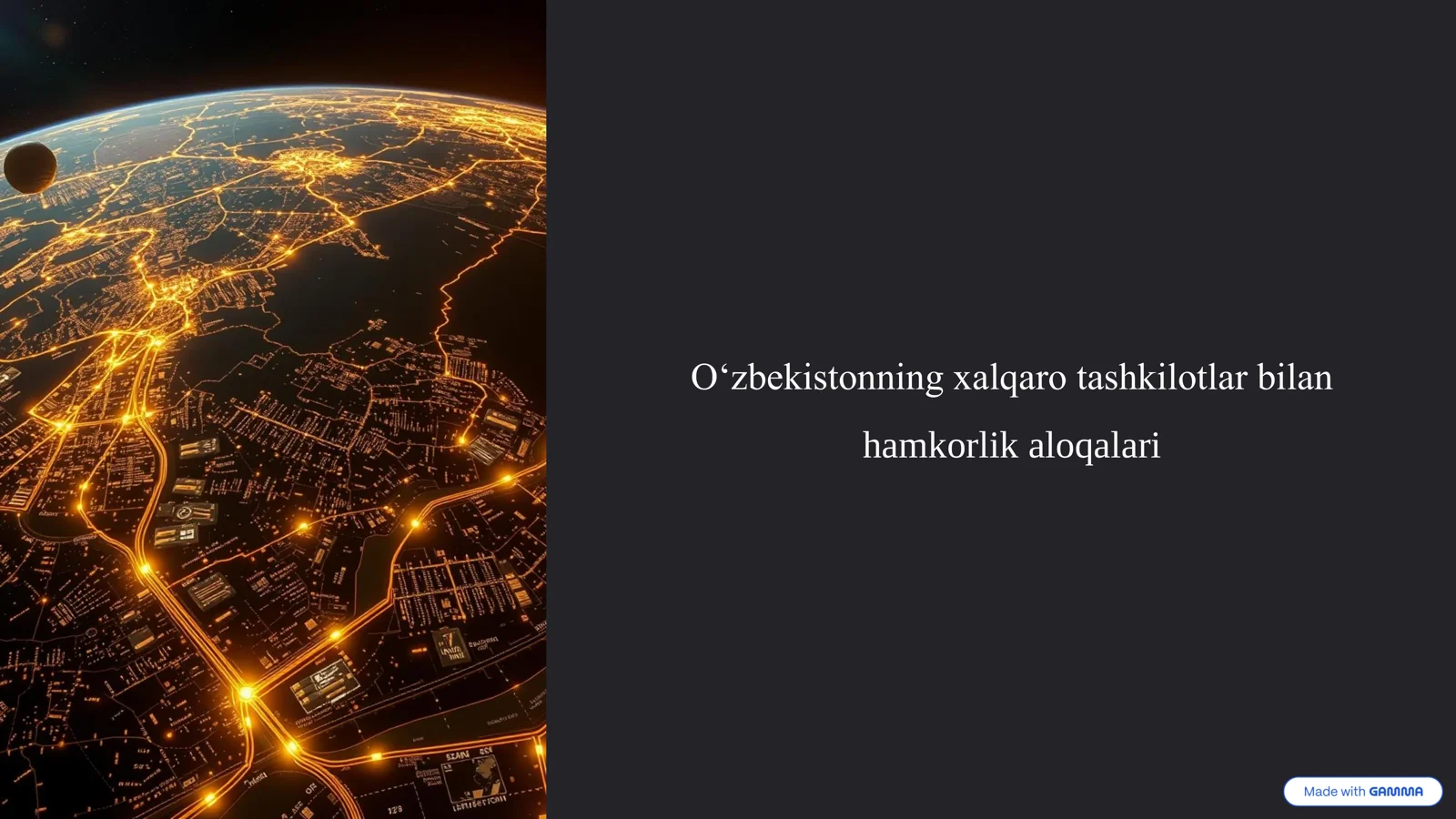 O‘zbekistonning xalqaro tashkilotlar bilan hamkorlik aloqalari