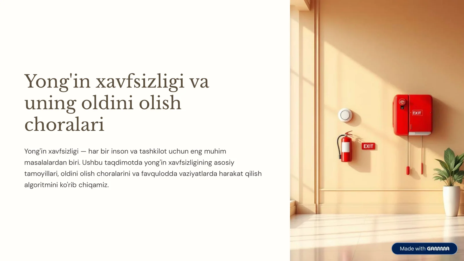 Yong'in xavfsizligi va uning oldini olish choralari