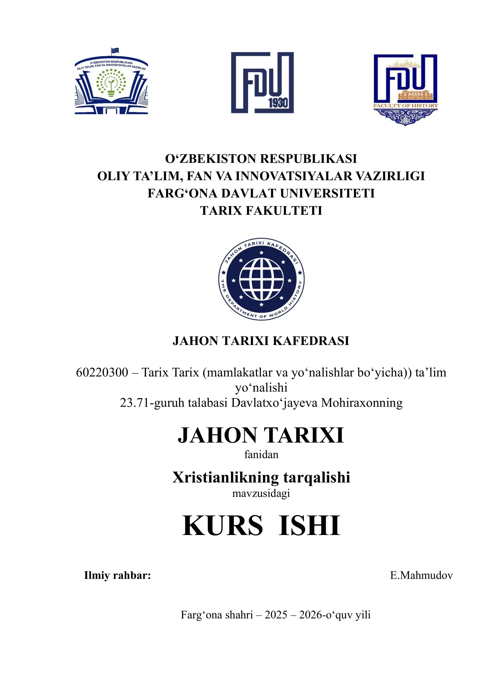 Xristianlikning tarqalishi