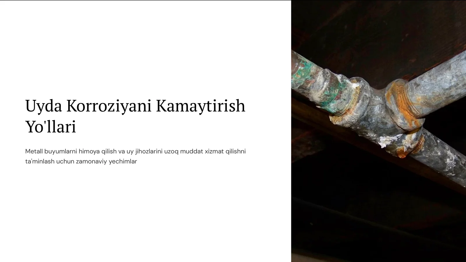 Uyda Korroziyani Kamaytirish