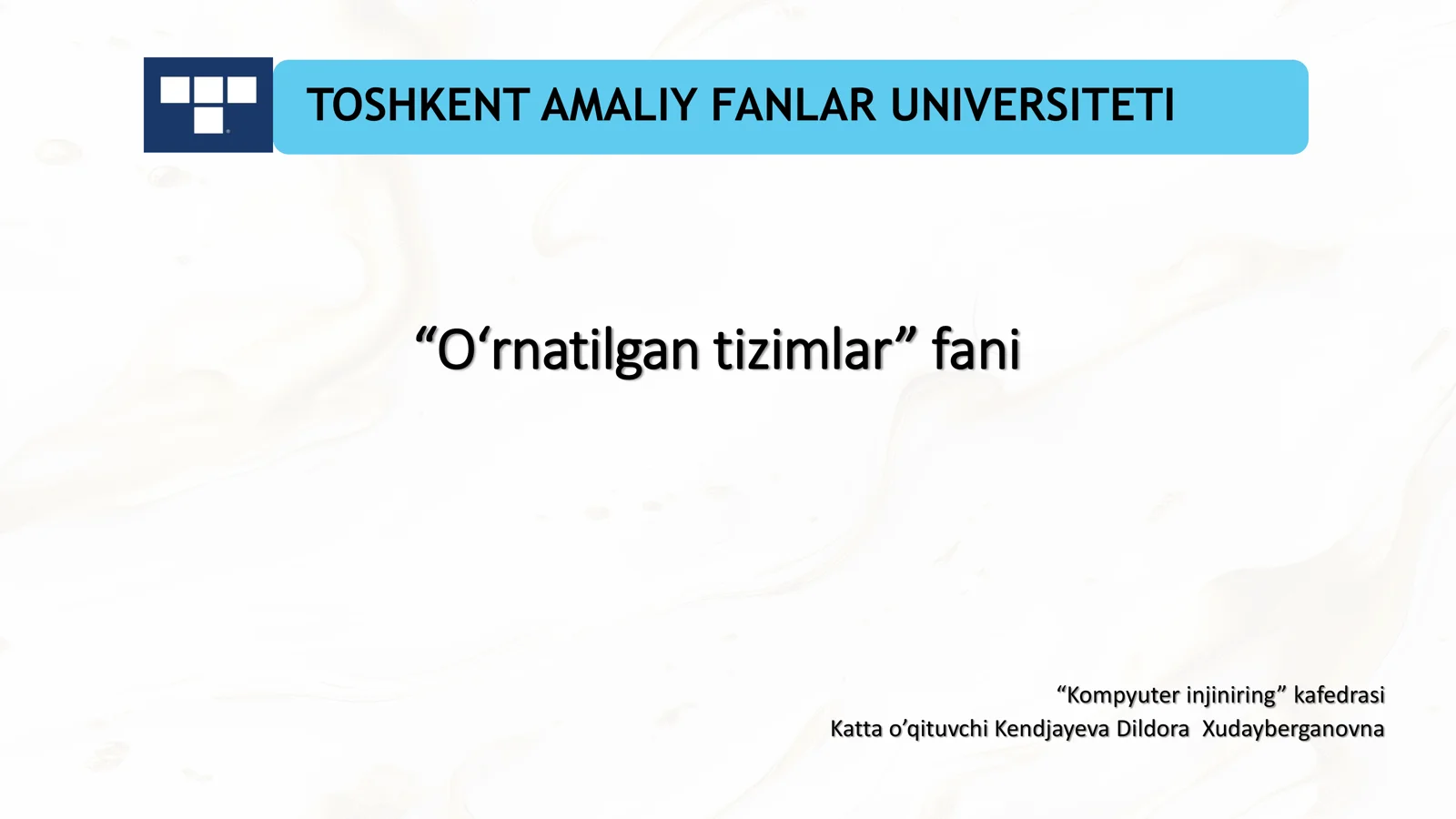 O‘rnatilgan tizimlar