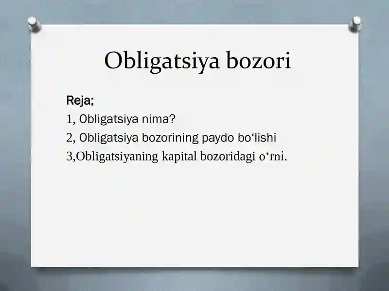 Obligatsiya bozori