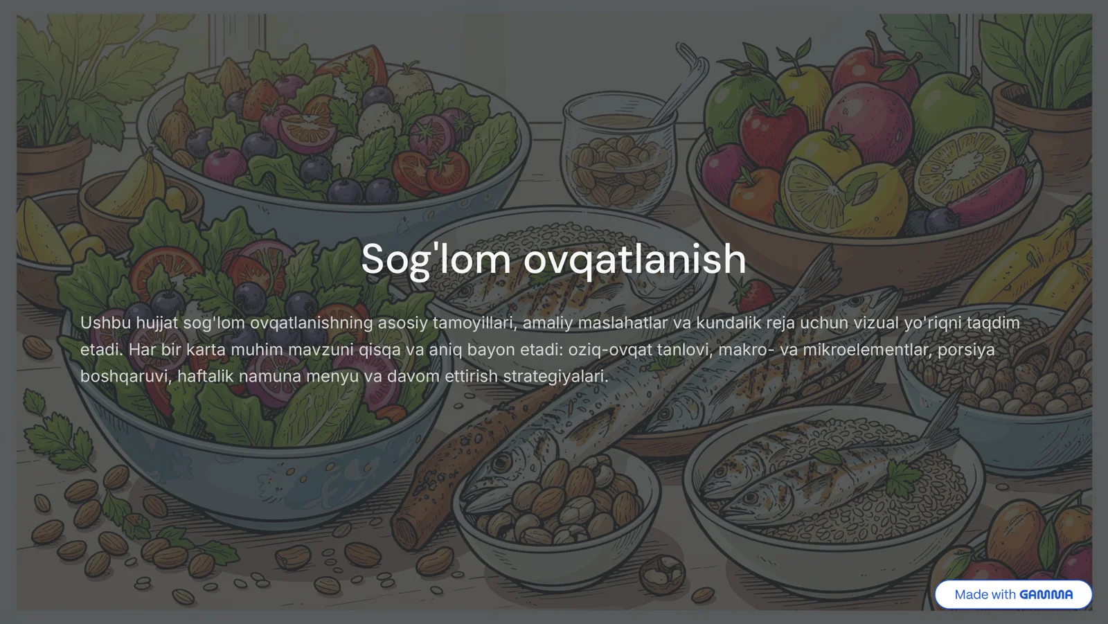 Sogʻlom ovqatlanish