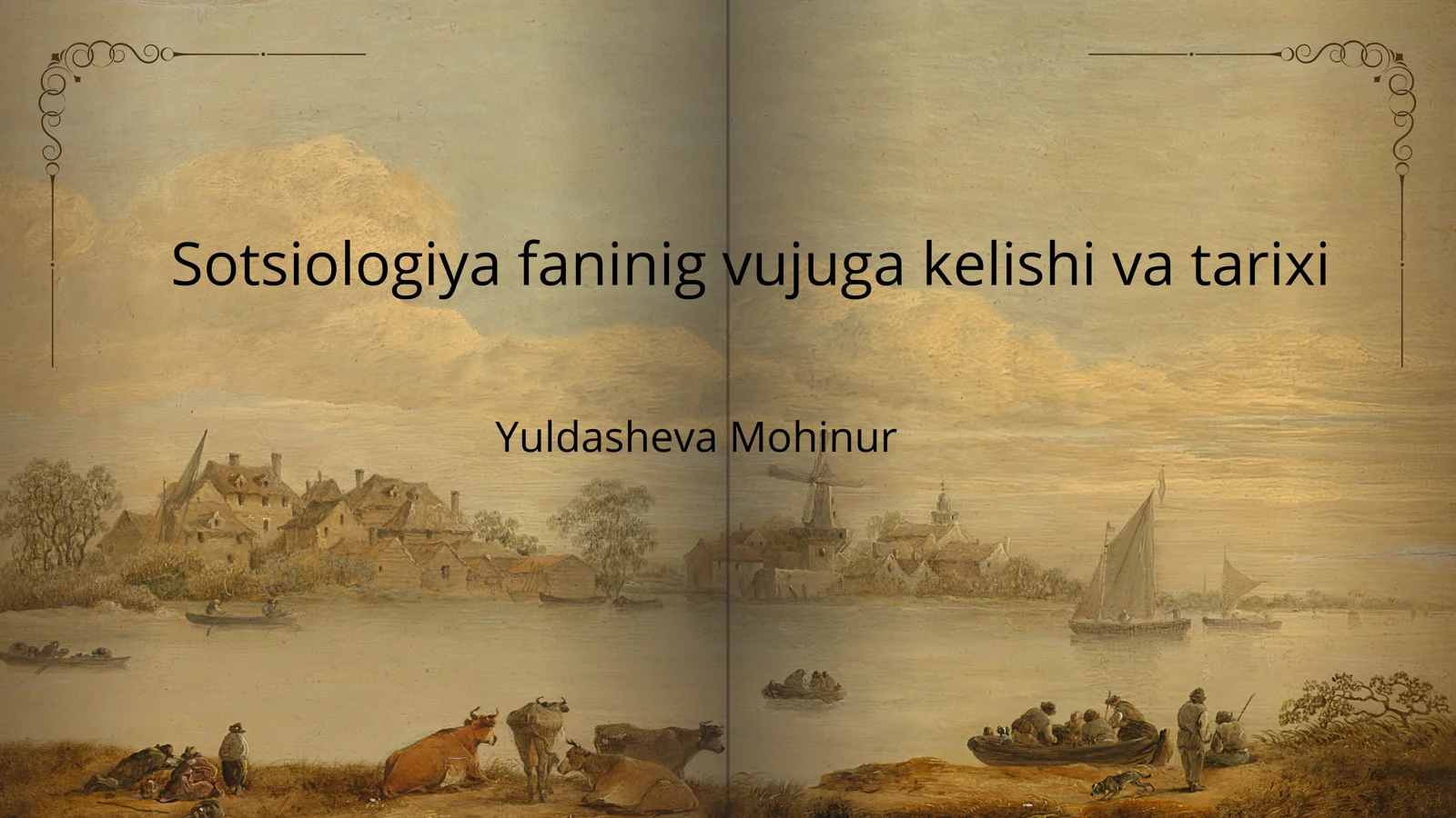 Sotsiologiya faninig vujuga kelishi va tarixi