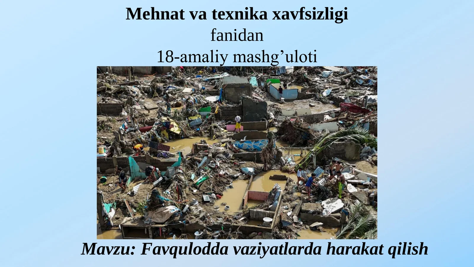 Favqulodda vaziyatlarda harakat qilish