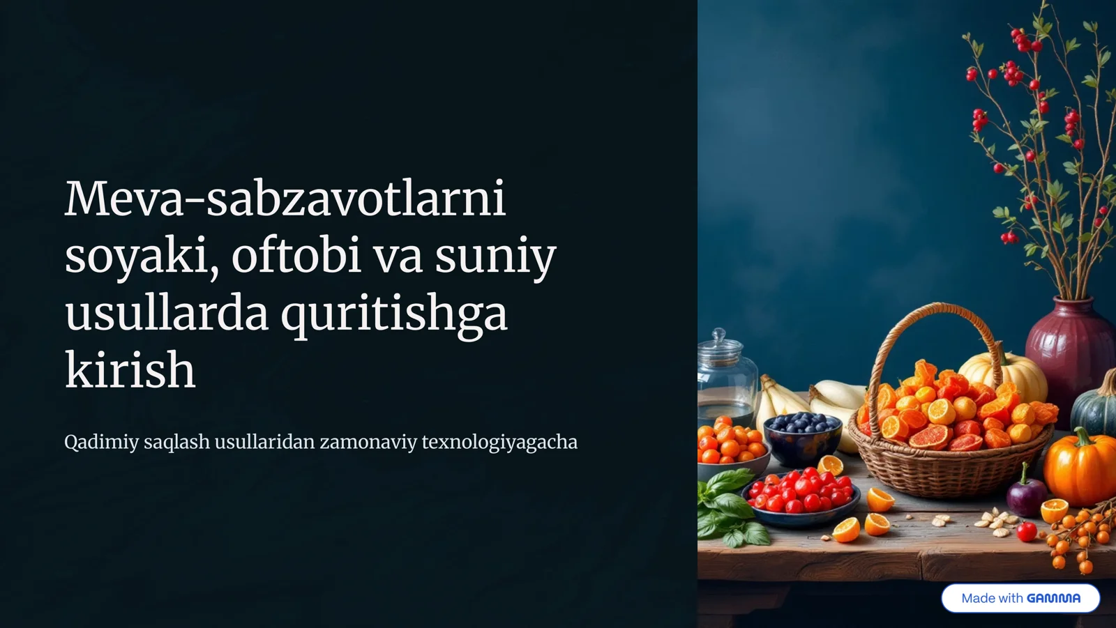 Meva va sabzavotchilik