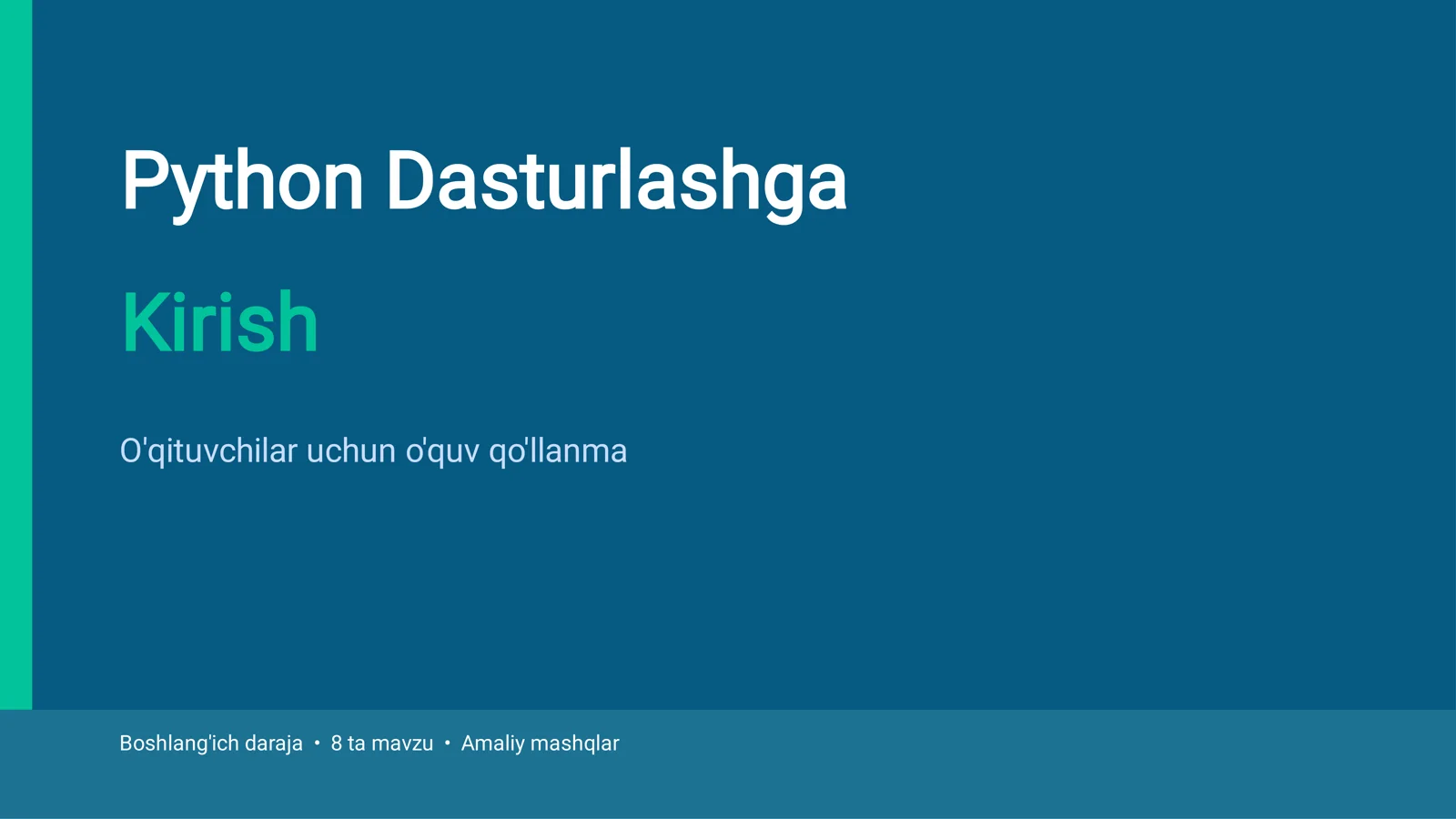 Python Dasturlashga Kirish