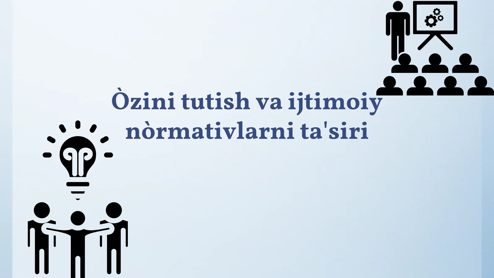 Òzini tutish va ijtimoiy nòrmativlarni ta'siri