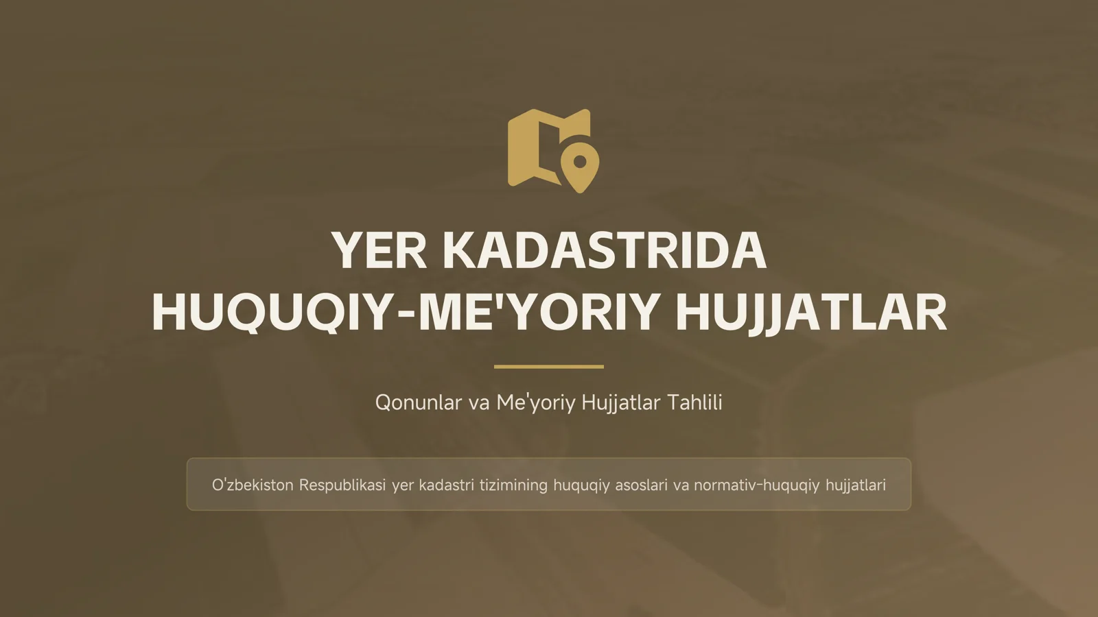 Yer kadastrida huquqiy meʼyorlar slayd