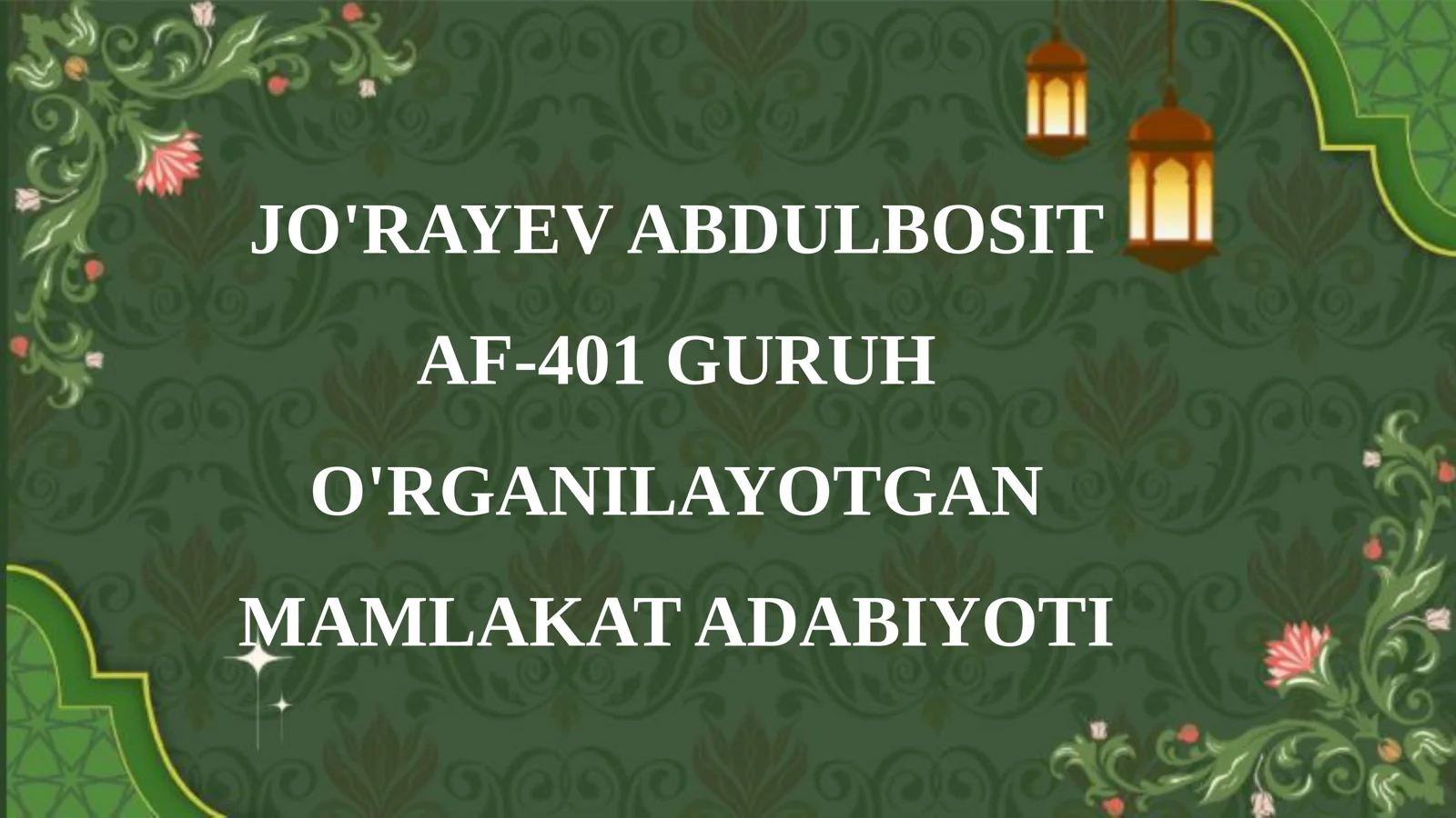 ARAB QASIDALARINING AN’ANAVIY TARKIBI