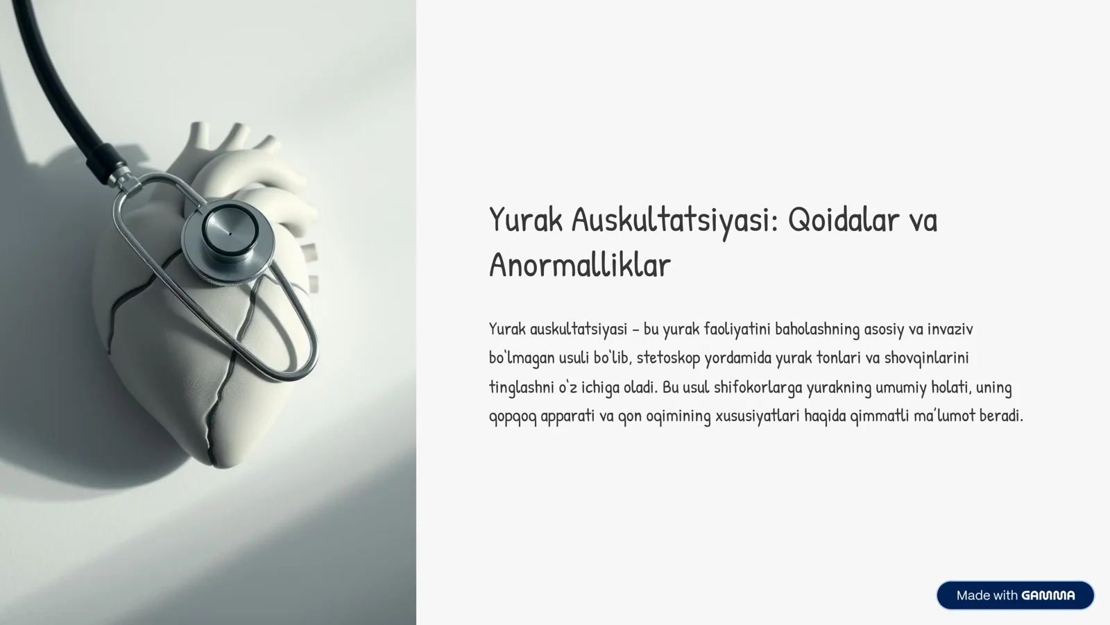 Yurak Auskultatsiyasi: Qoidalar va Anormalliklar