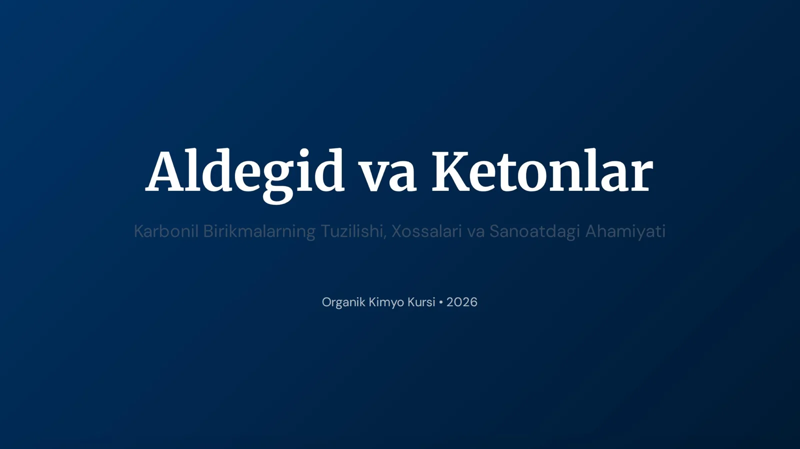aldegid va keton