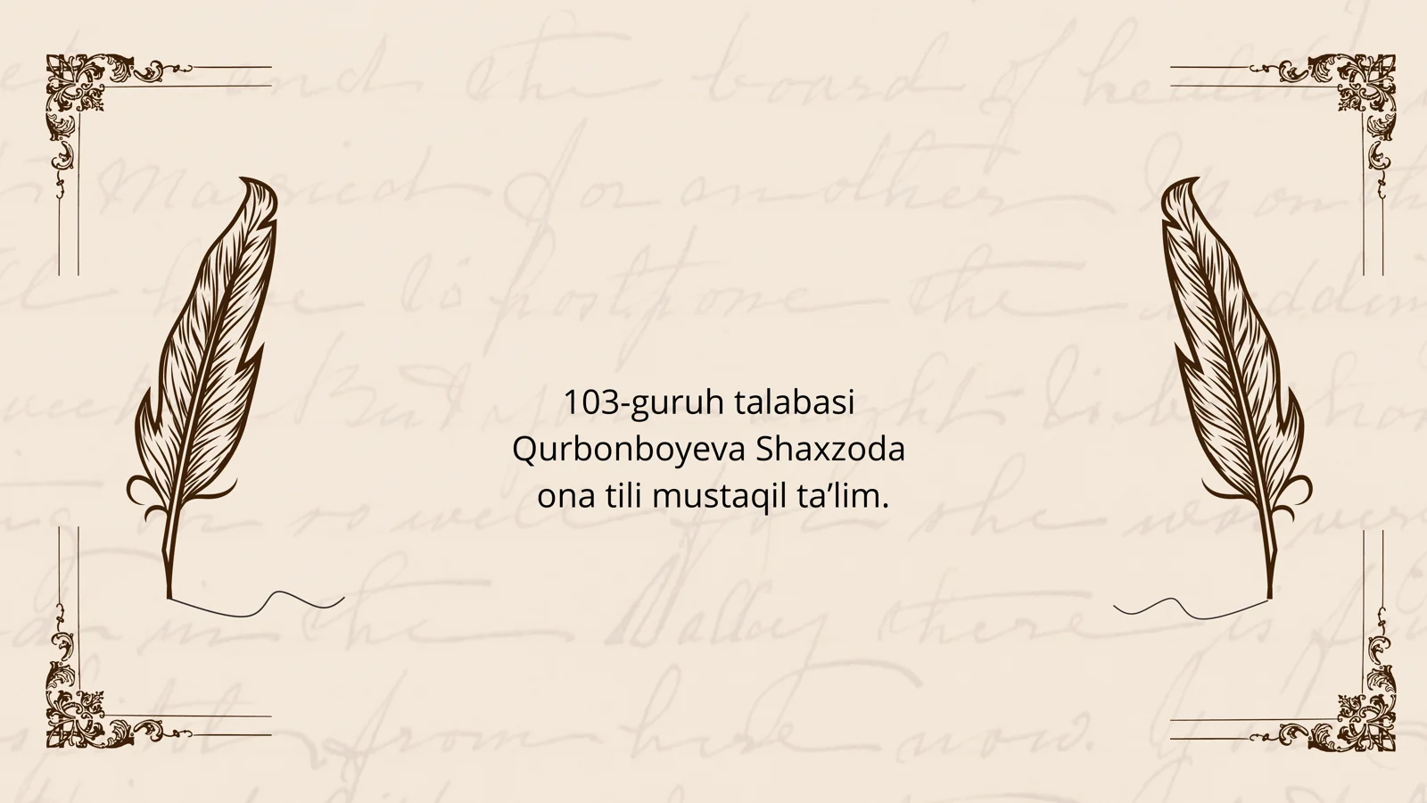 Bosh va ikkinchi darajali boʻlaklar