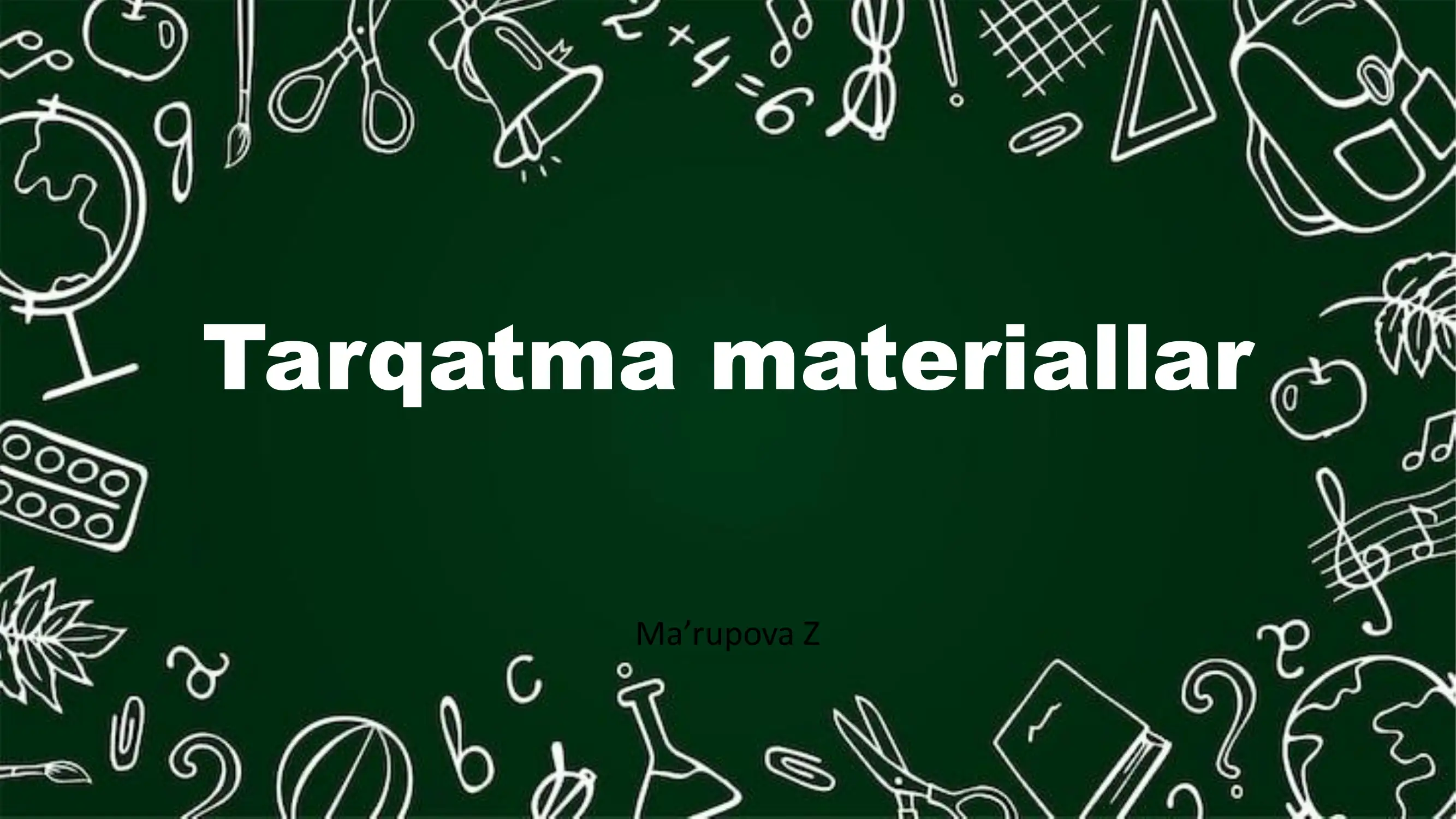 Boshlangʻich sinflarga Tarqatma materiallar