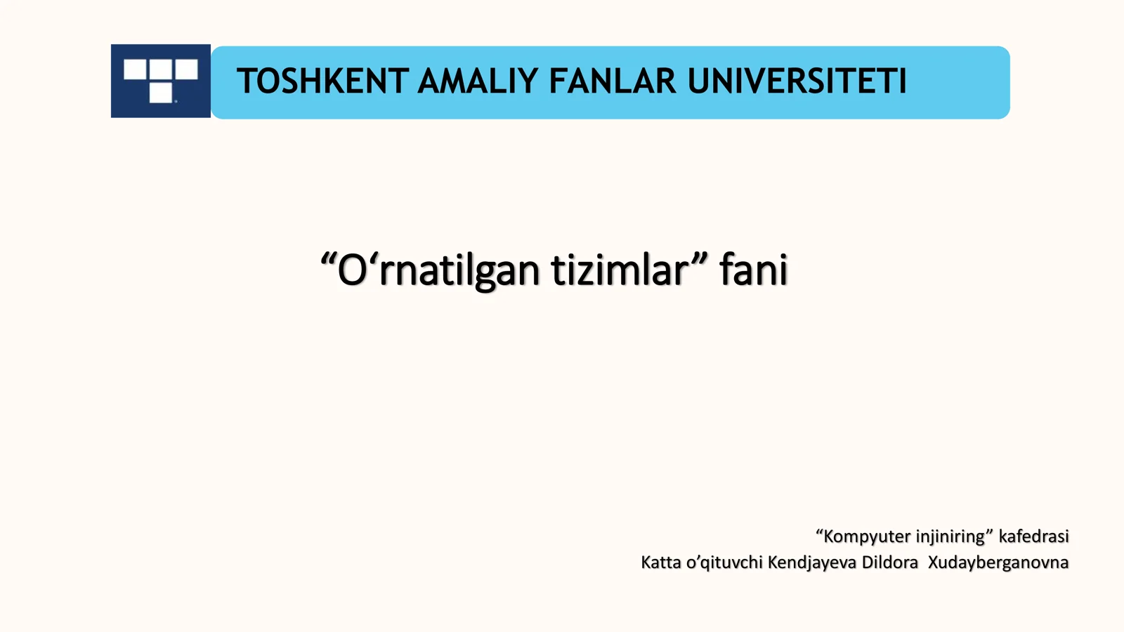 O‘rnatilgan tizimlar