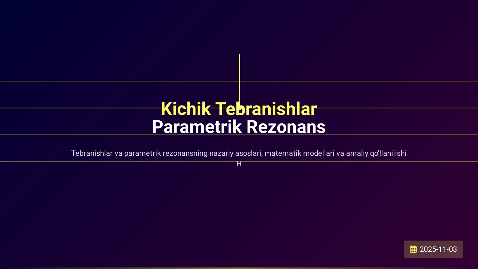 Parametrik Rezonans