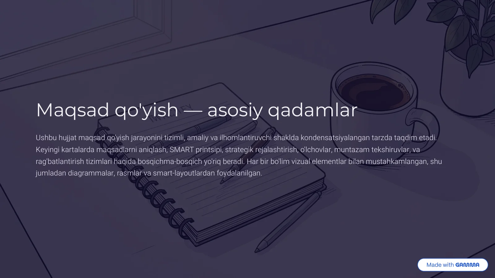 Maqsad qo'yish 4 asosiy qadamlar