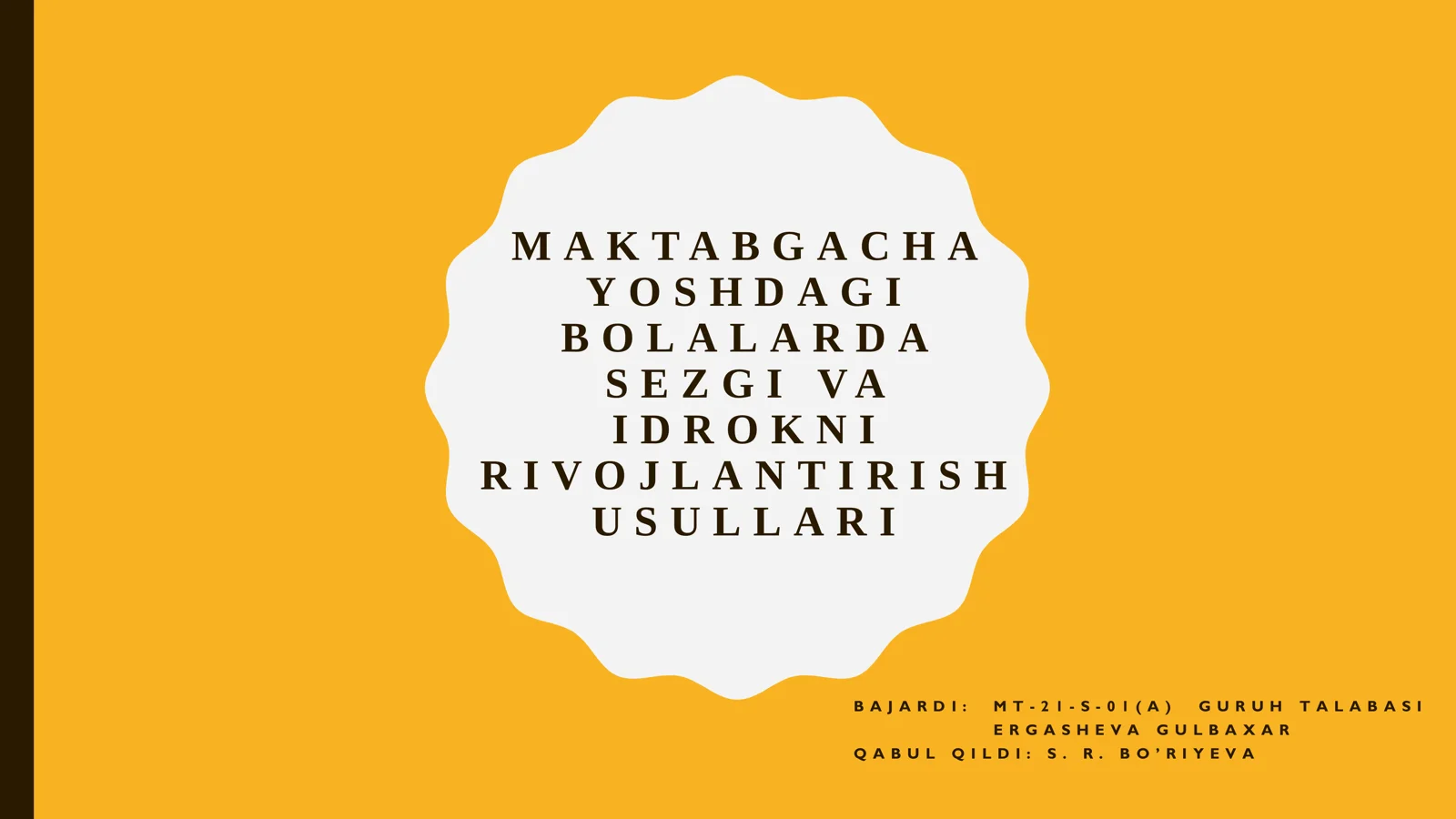 Maktabgacha yoshdagi bolalarda sezgi va idrokni rivojlantirish usullari
