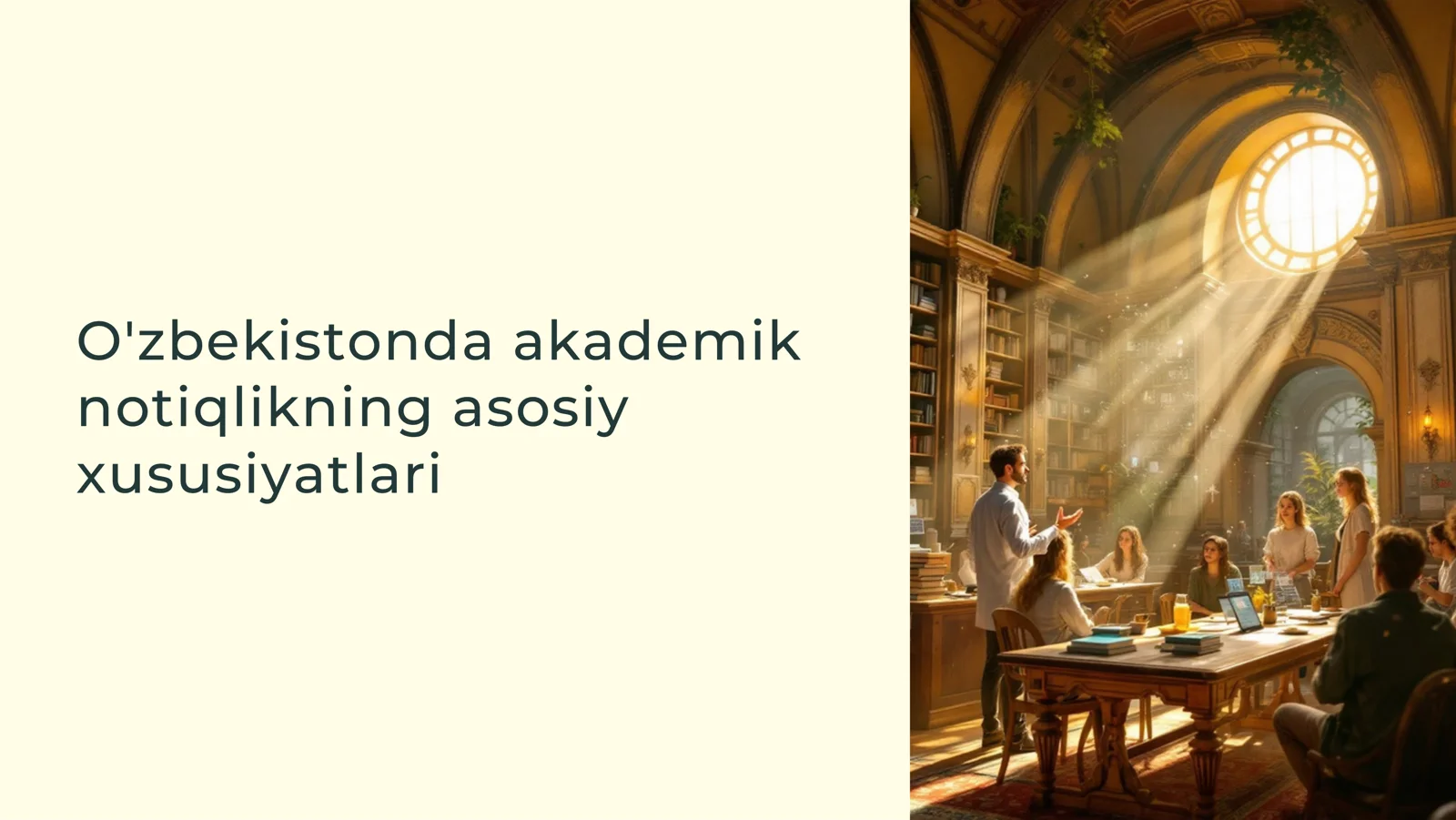 O'zbekistonda akademik notiqlikning asosiy xususiyatlari