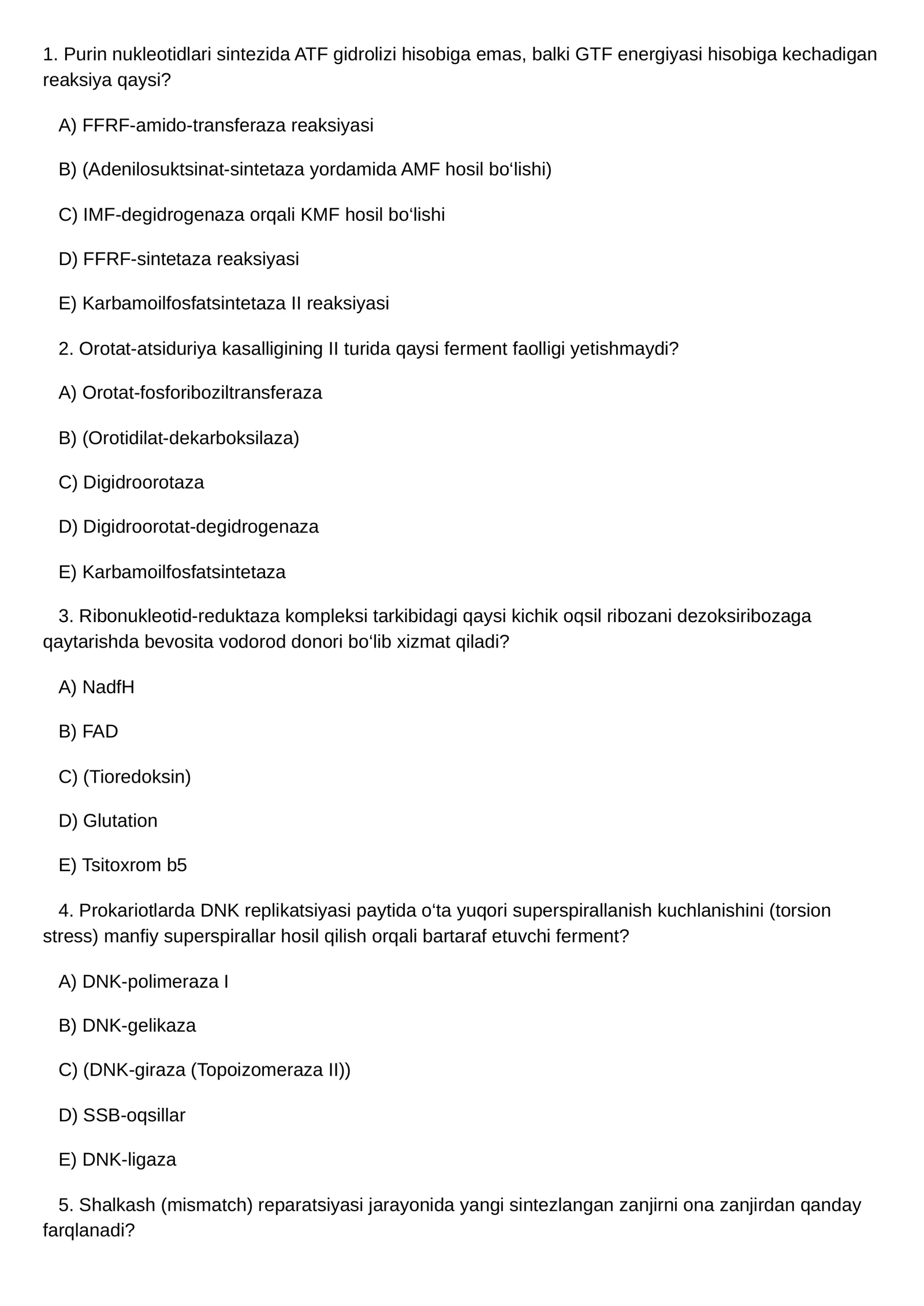 Purin nukleotidlari sintezida ATF gidrolizi hisobiga emas, balki GTF energiyasi hisobiga kechadigan reaksiya qaysi?
