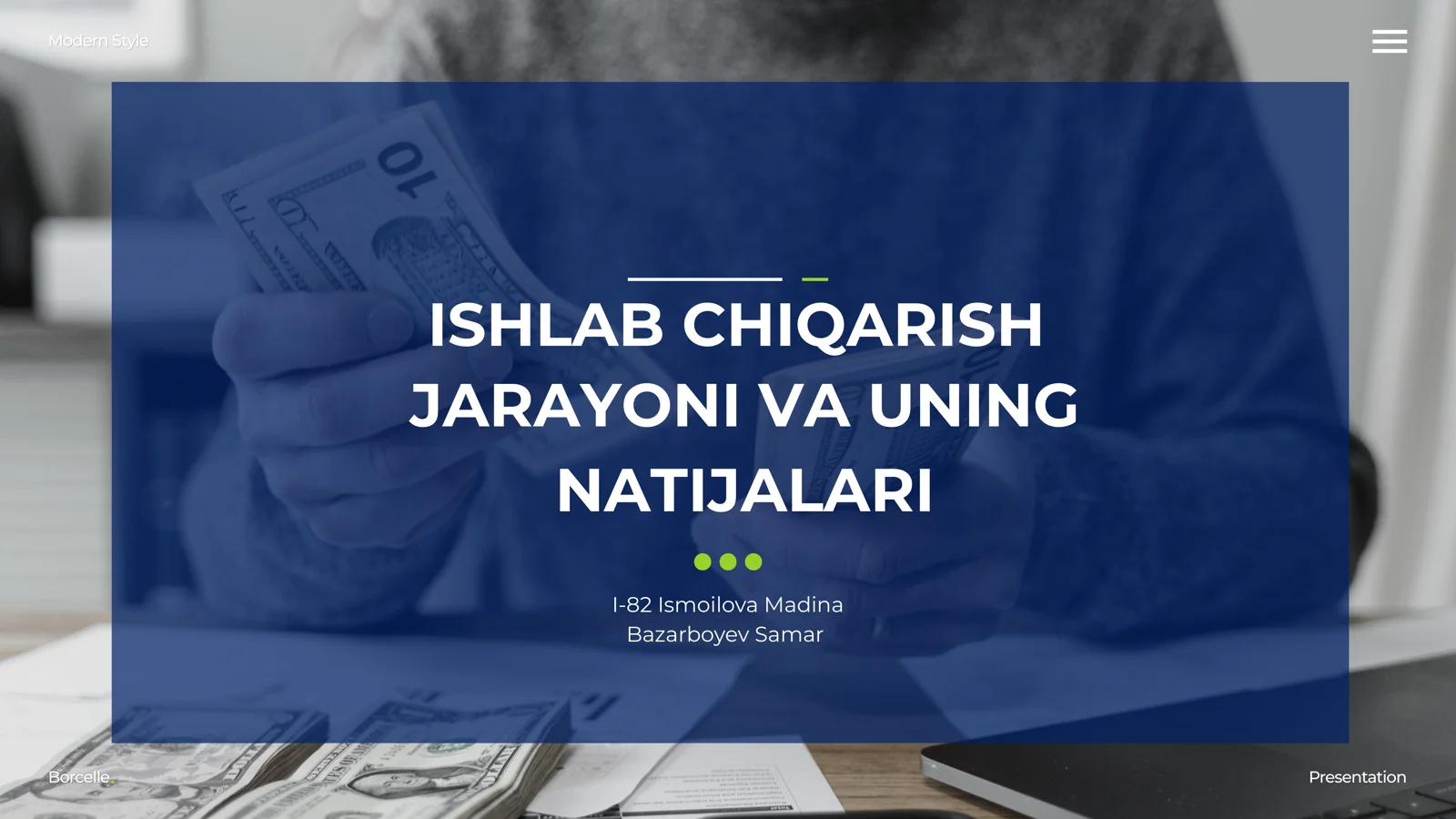 ishlab chiqarish jarayoni