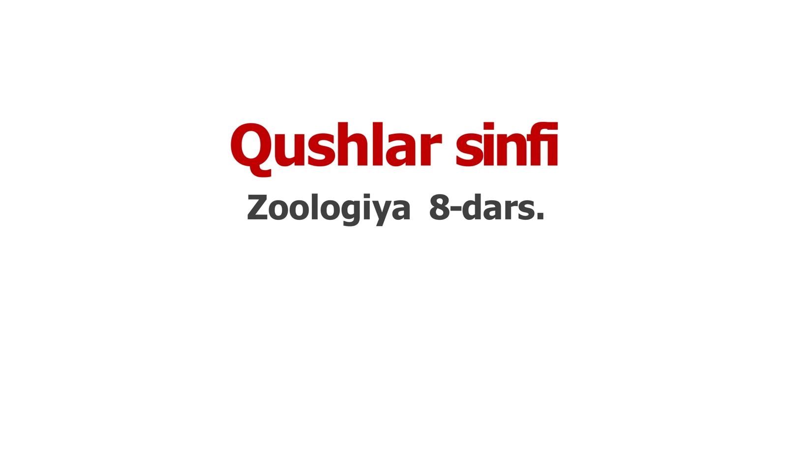 Qushlar sinfi