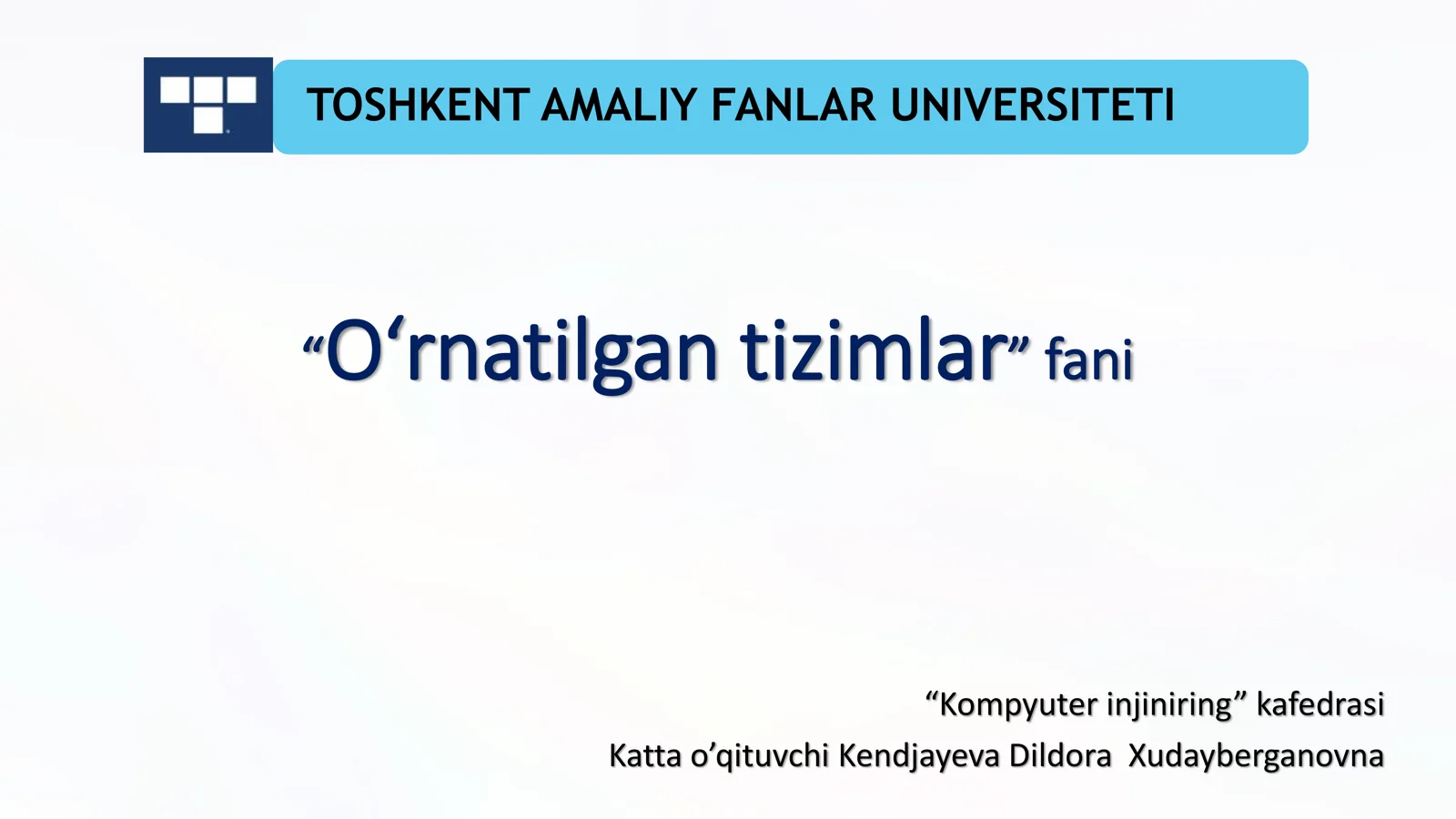 O‘rnatilgan tizimlar