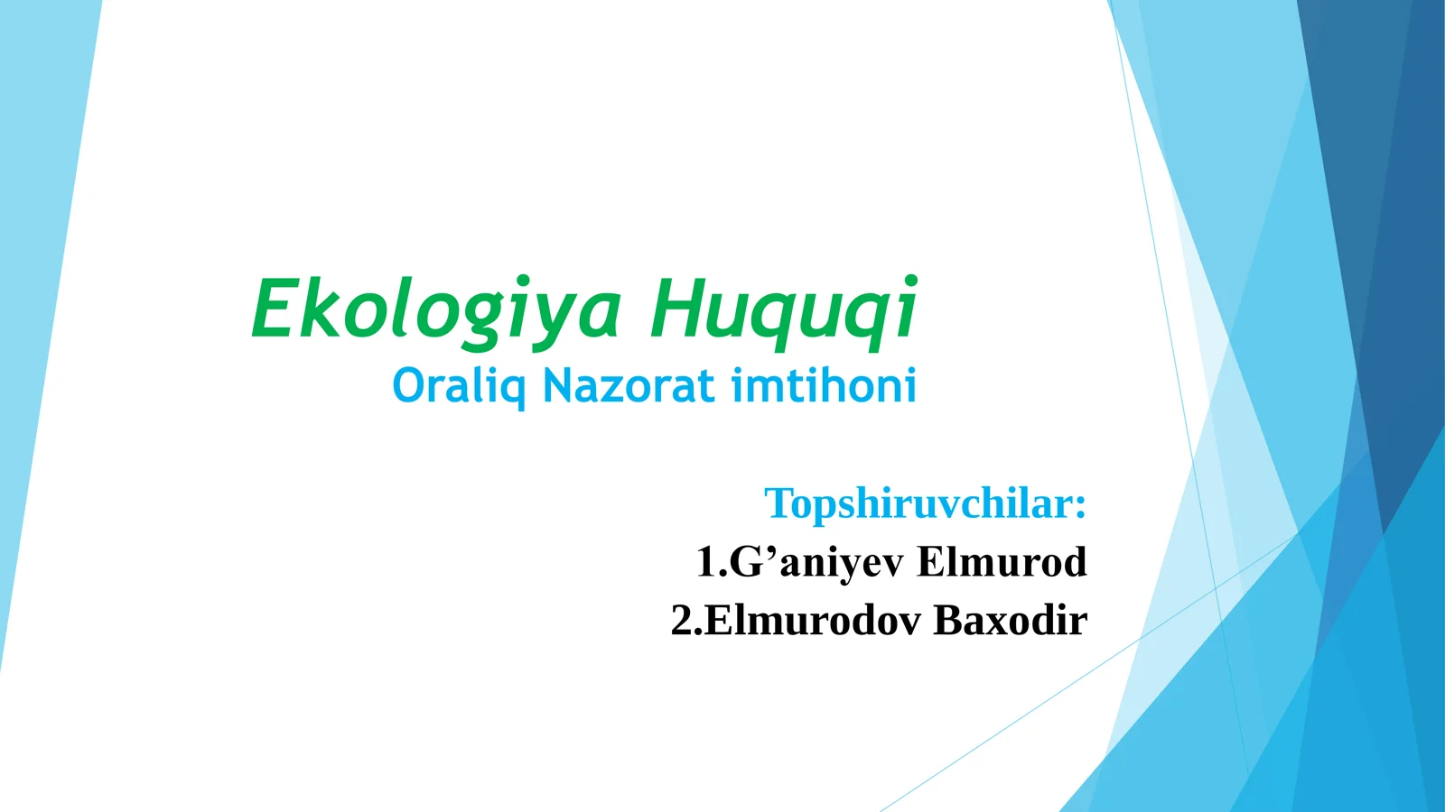 Ekologiya