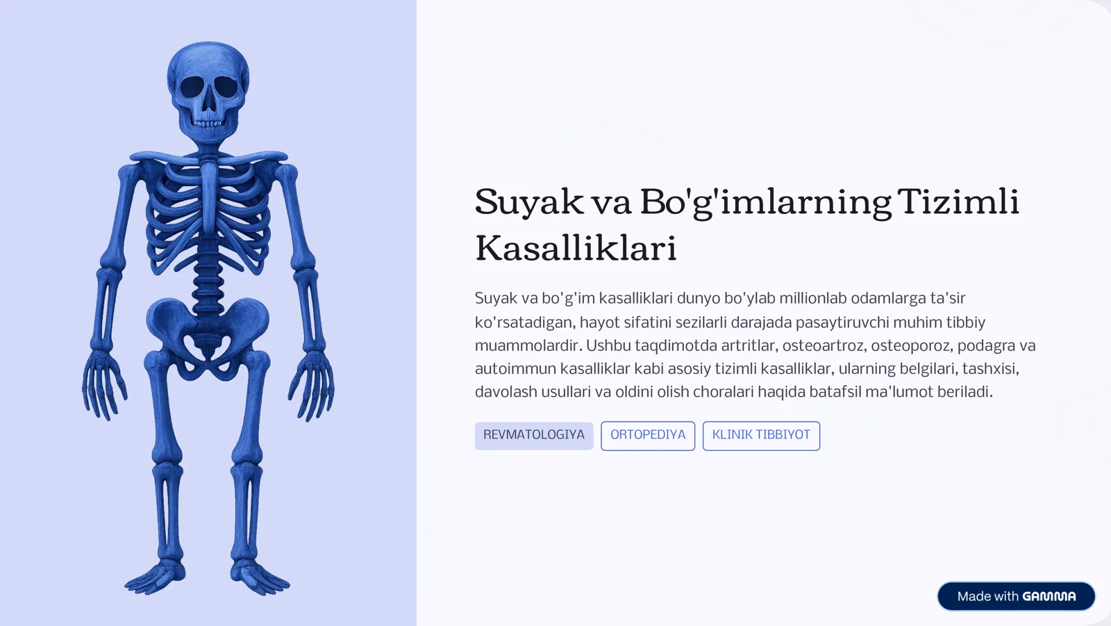 Suyak va Bo'g'imlarning Tizimli Kasalliklari