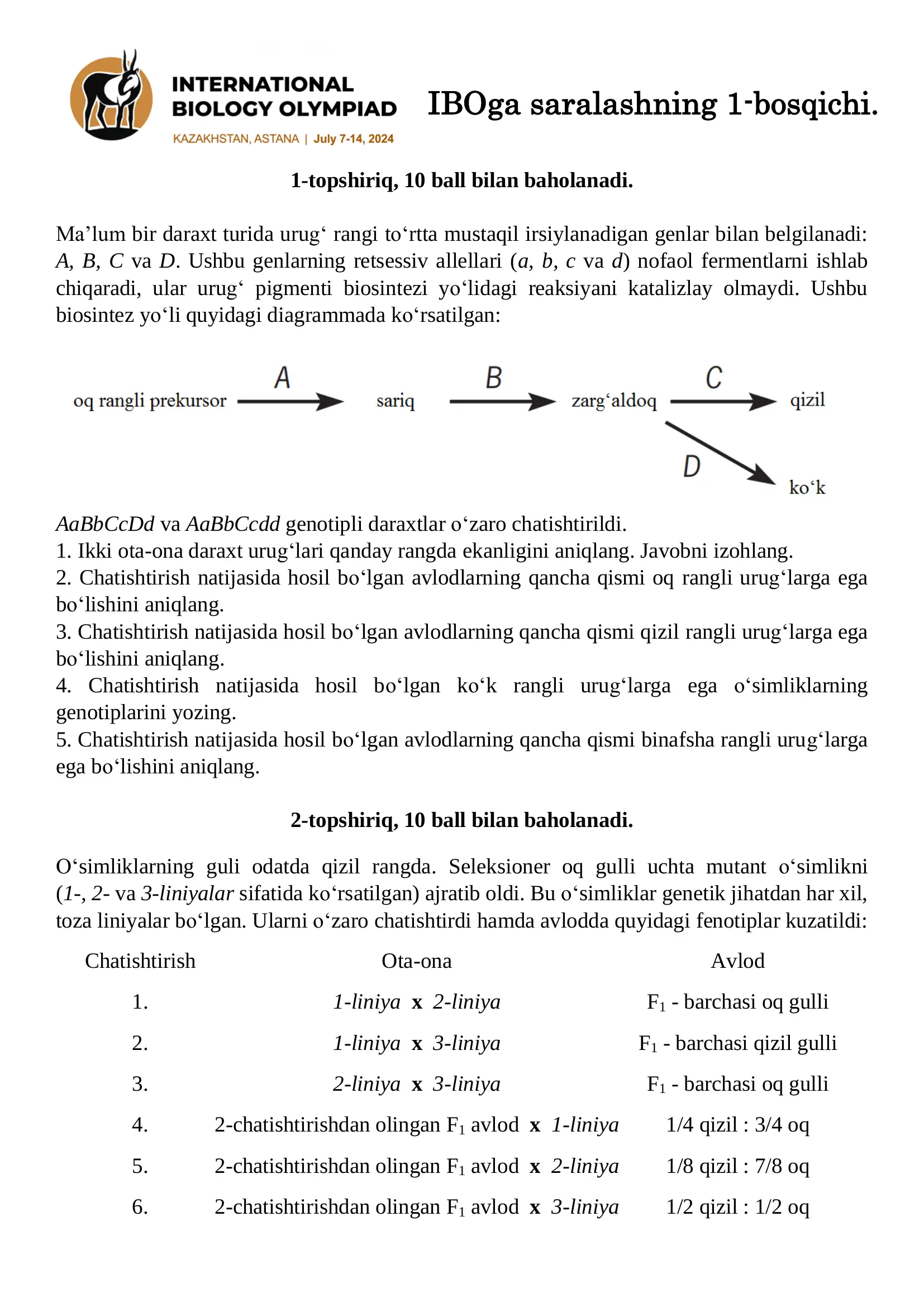Daraxt genetikasi asoslari