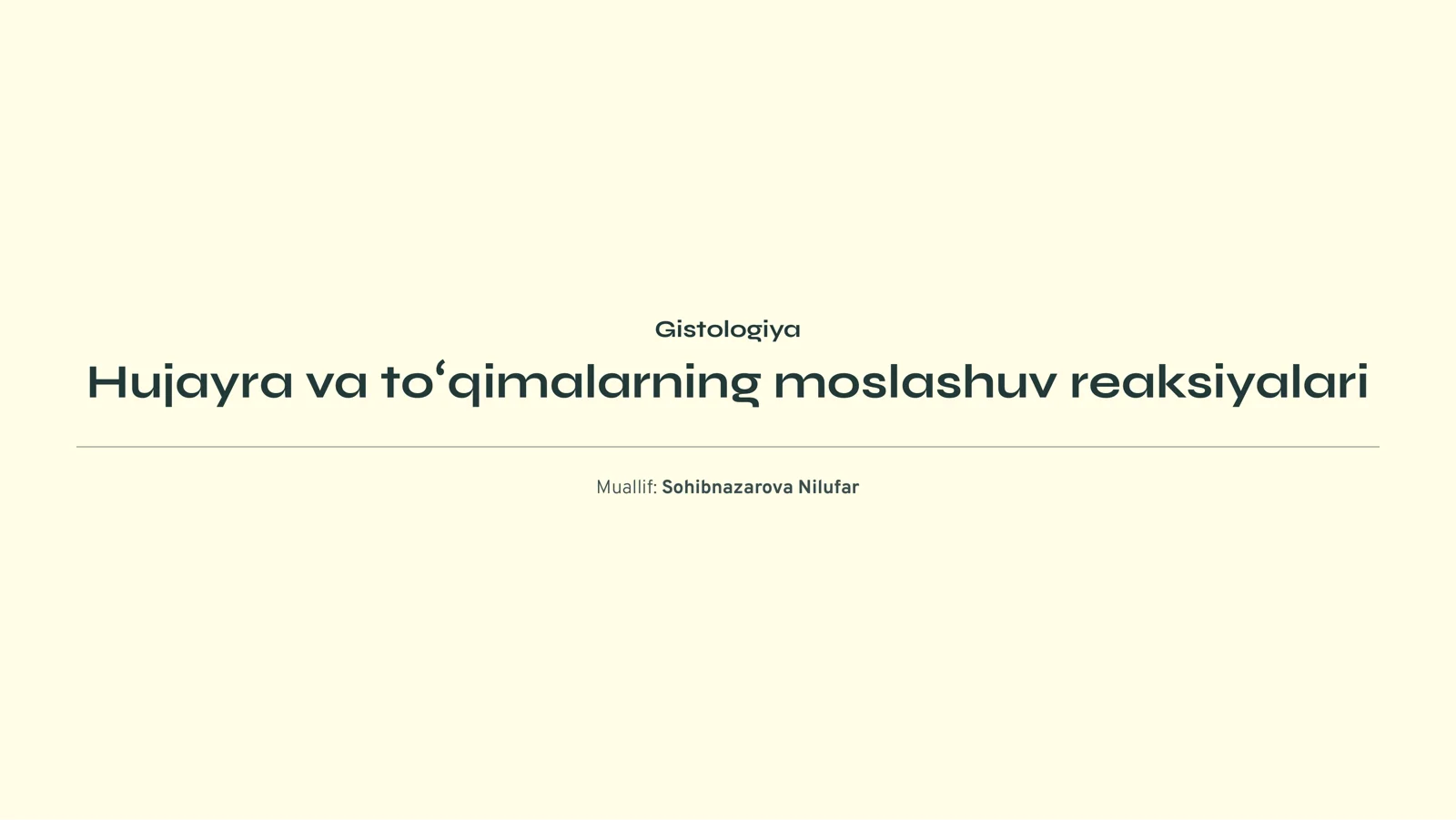 Gistologiya