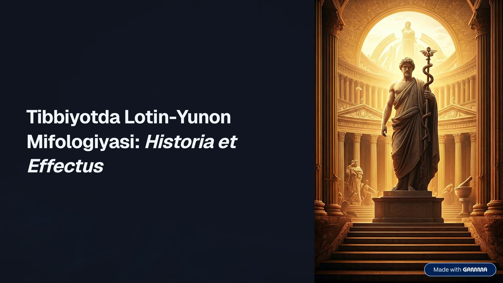 Tibbiyotda lotin-yunon mifologiyasi: Historia et Effectus