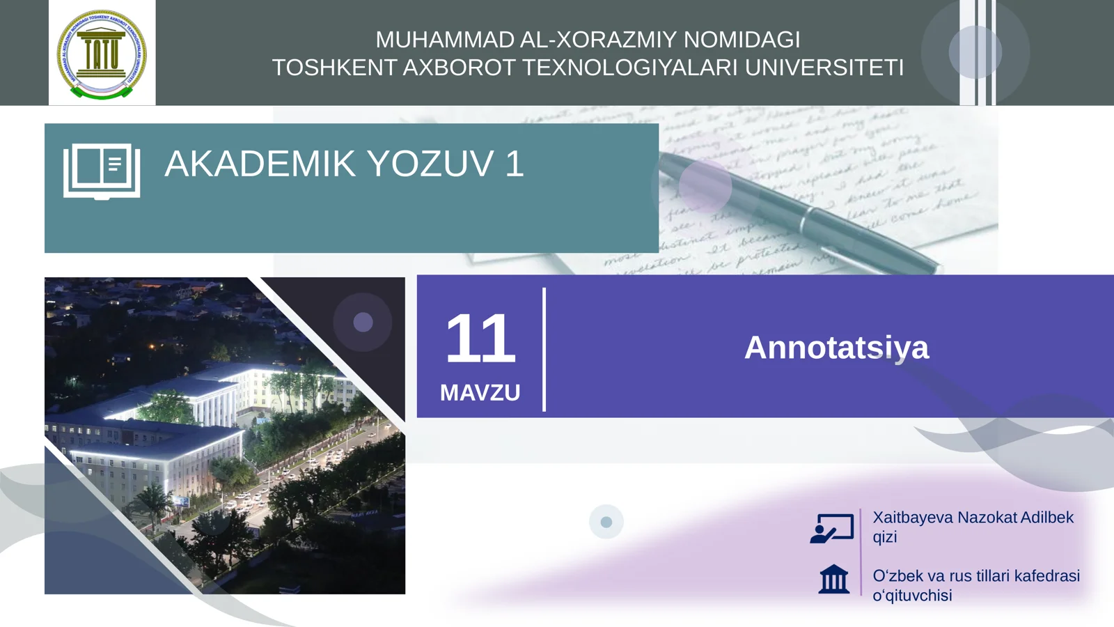 AKADEMIK YOZUV 1