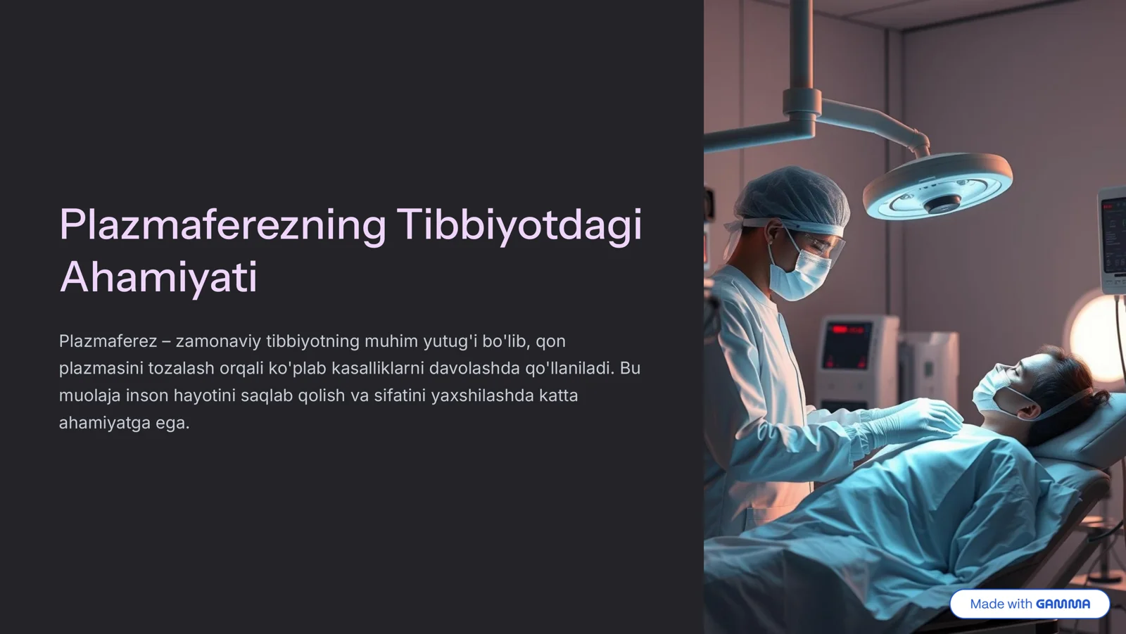 Plazmaferezning Tibbiyotdagi Ahamiyati