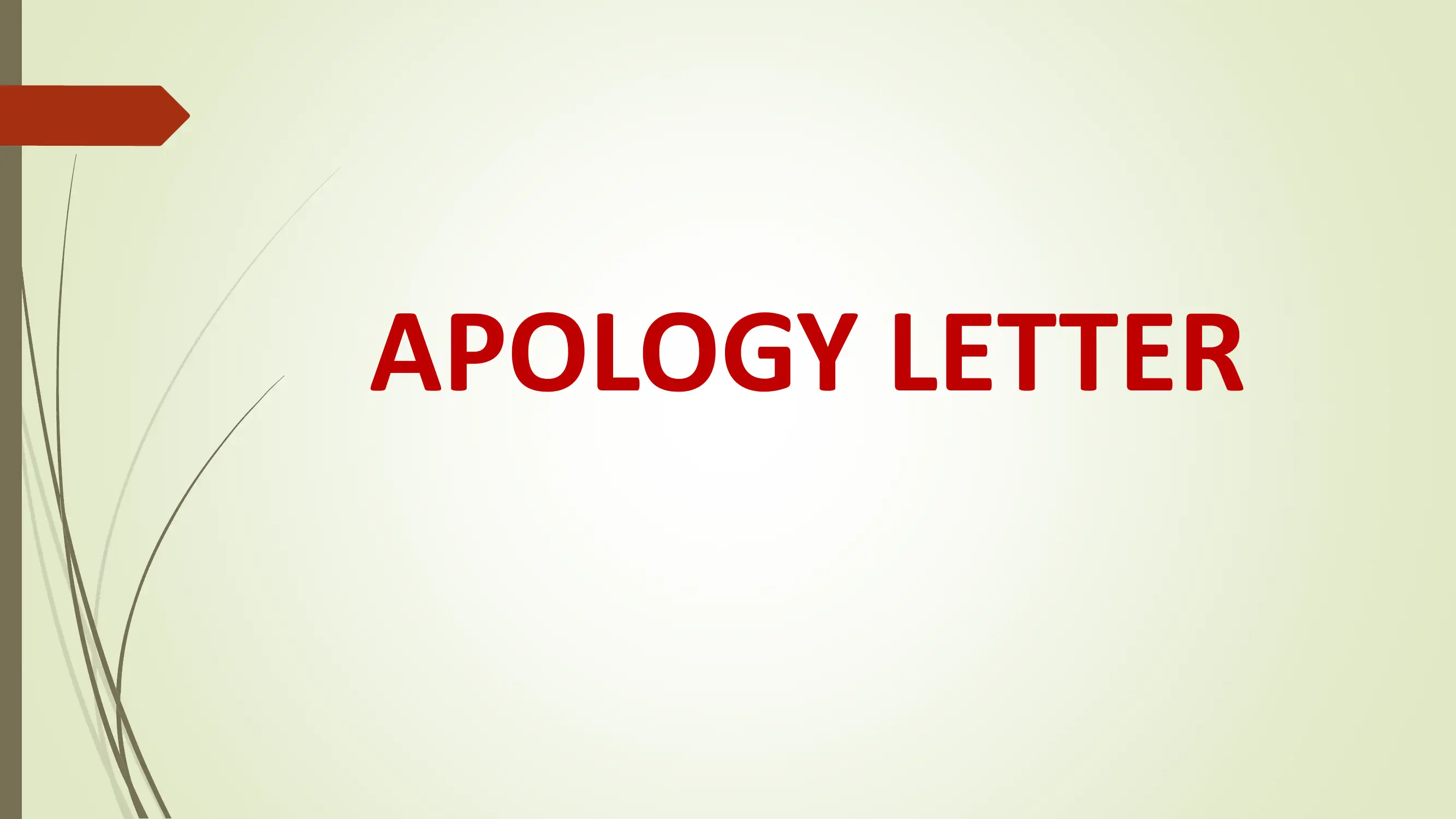apology letter